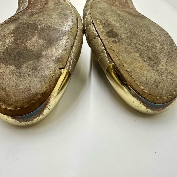 Tory Burch Kaitlin Metallic Gold Flats - Picture 7 of 7